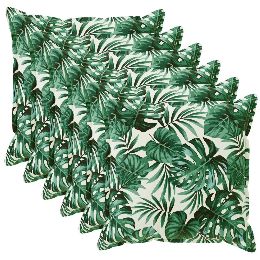 vidaXL Kuddöverdrag 6 st HOUTEN Bladmönster 35 x 35 cm Polyester
