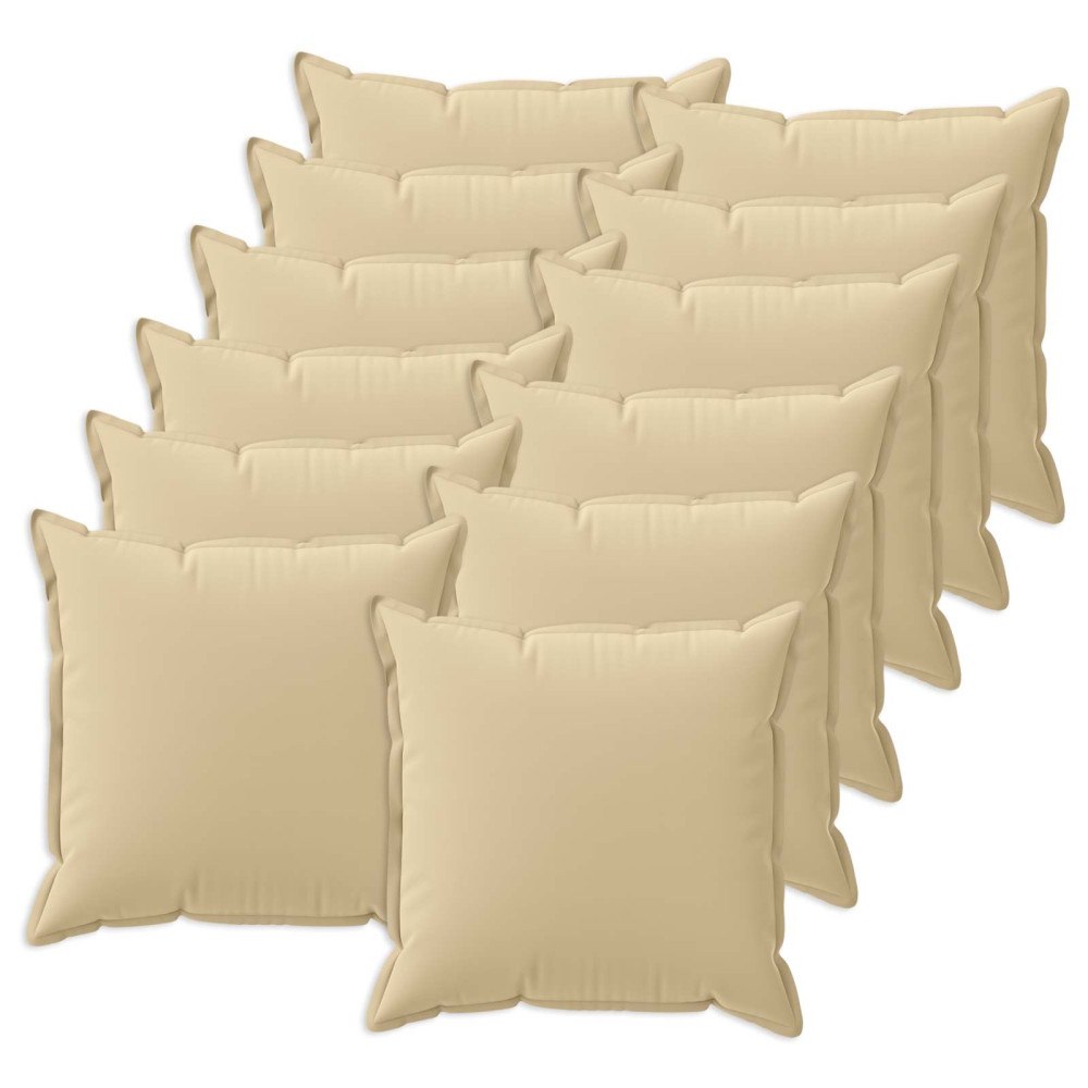 vidaXL Kuddöverdrag 12 st HOUTEN Beige 40 x 40 cm Polyester