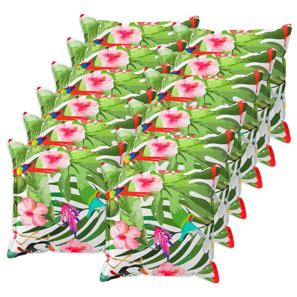 vidaXL Kuddöverdrag 12 st HOUTEN Svart 40 x 40 cm Polyester
