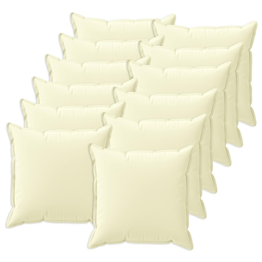 vidaXL Kuddöverdrag 12 st HOUTEN Gräddvit 40 x 40 cm Polyester