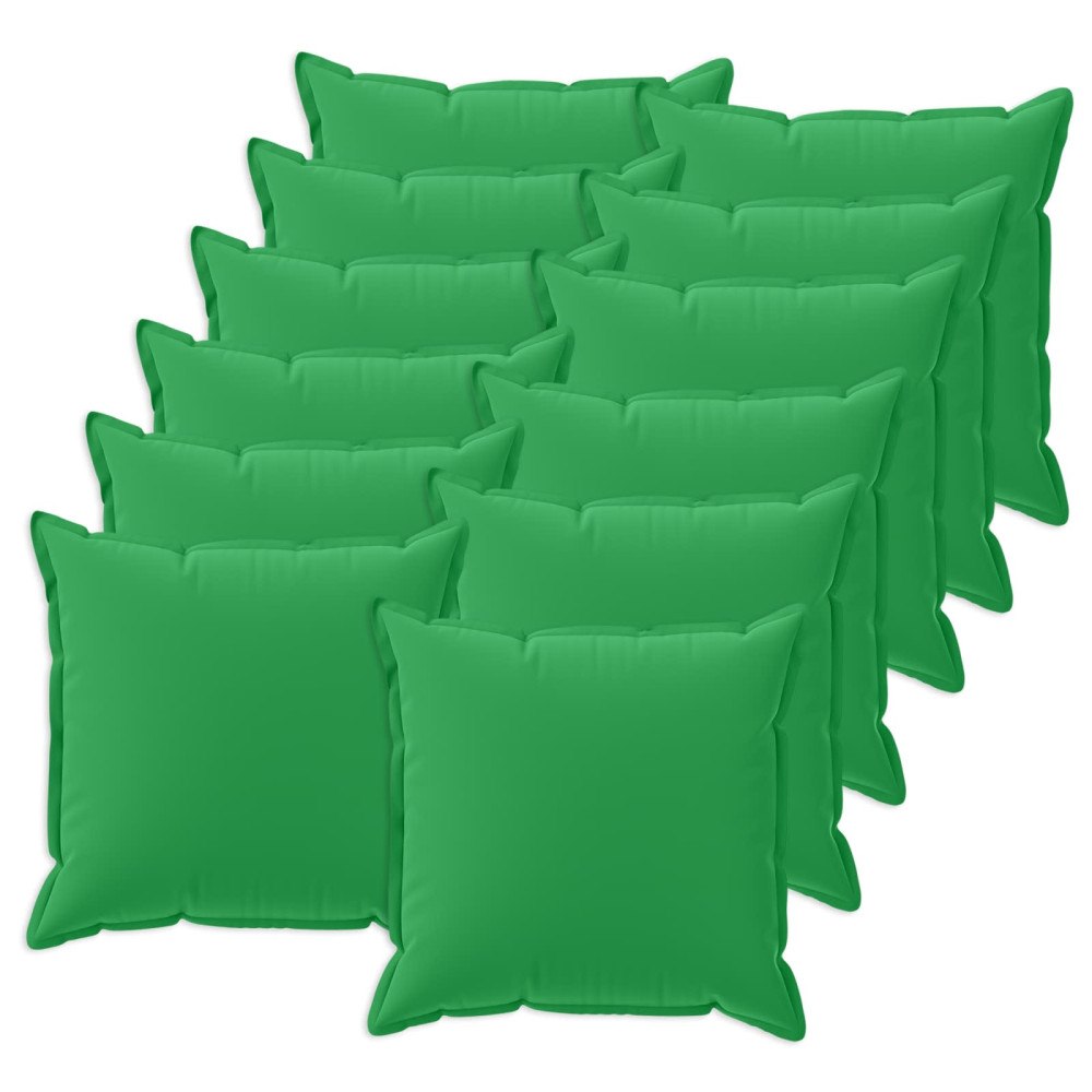 vidaXL Kuddöverdrag 12 st HOUTEN Grön 40 x 40 cm Polyester