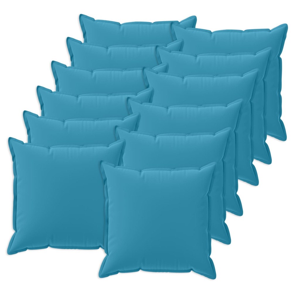 vidaXL Kuddöverdrag 12 st HOUTEN Ljusblå 40 x 40 cm Polyester