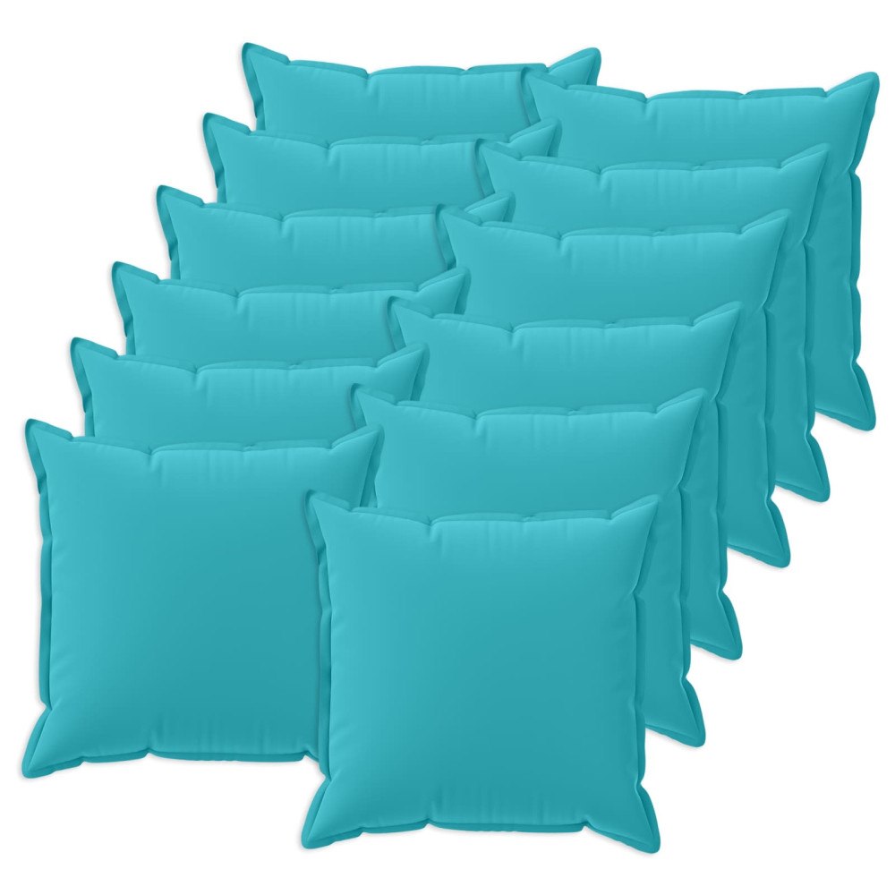 vidaXL Kuddöverdrag 12 st HOUTEN Turkos 40 x 40 cm Polyester