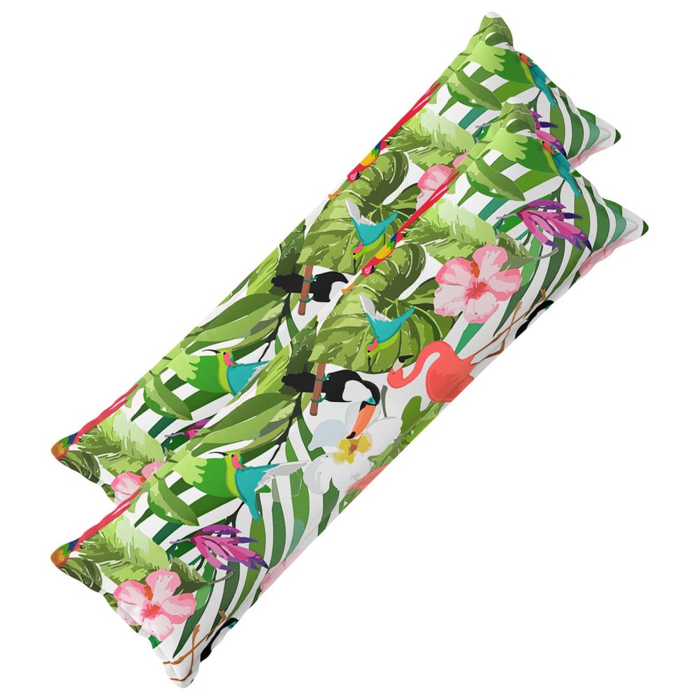 vidaXL Kuddöverdrag 2 st HOUTEN Svart 40 x 145 cm Polyester