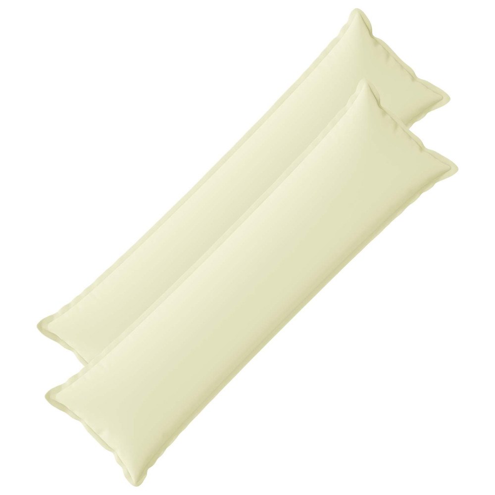 vidaXL Kuddöverdrag 2 st HOUTEN Gräddvit 40 x 145 cm Polyester