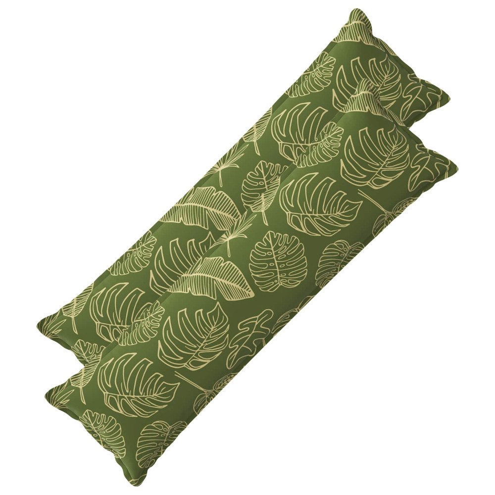 vidaXL Kuddöverdrag 2 st HOUTEN Bladdesign 40 x 145 cm Polyester