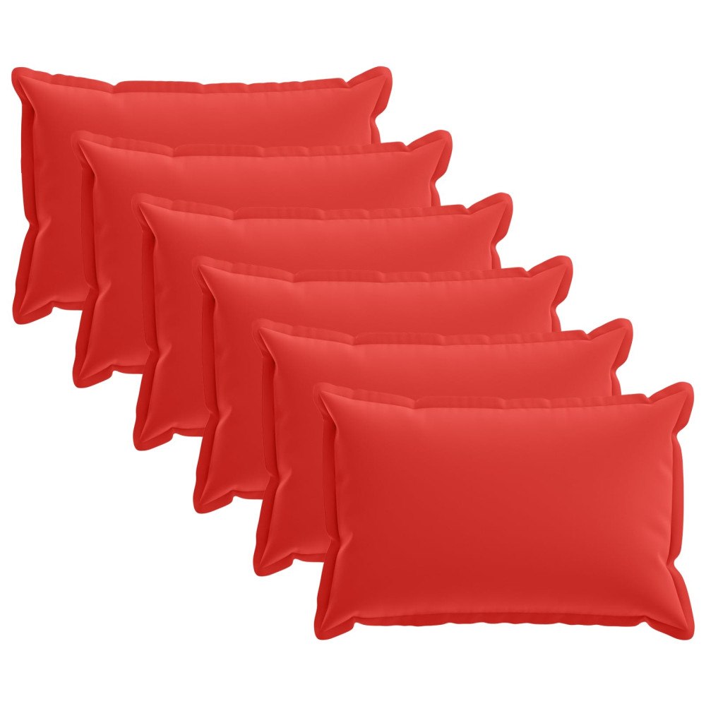 vidaXL Kuddöverdrag 6 st HOUTEN Röd 40 x 60 cm Polyester