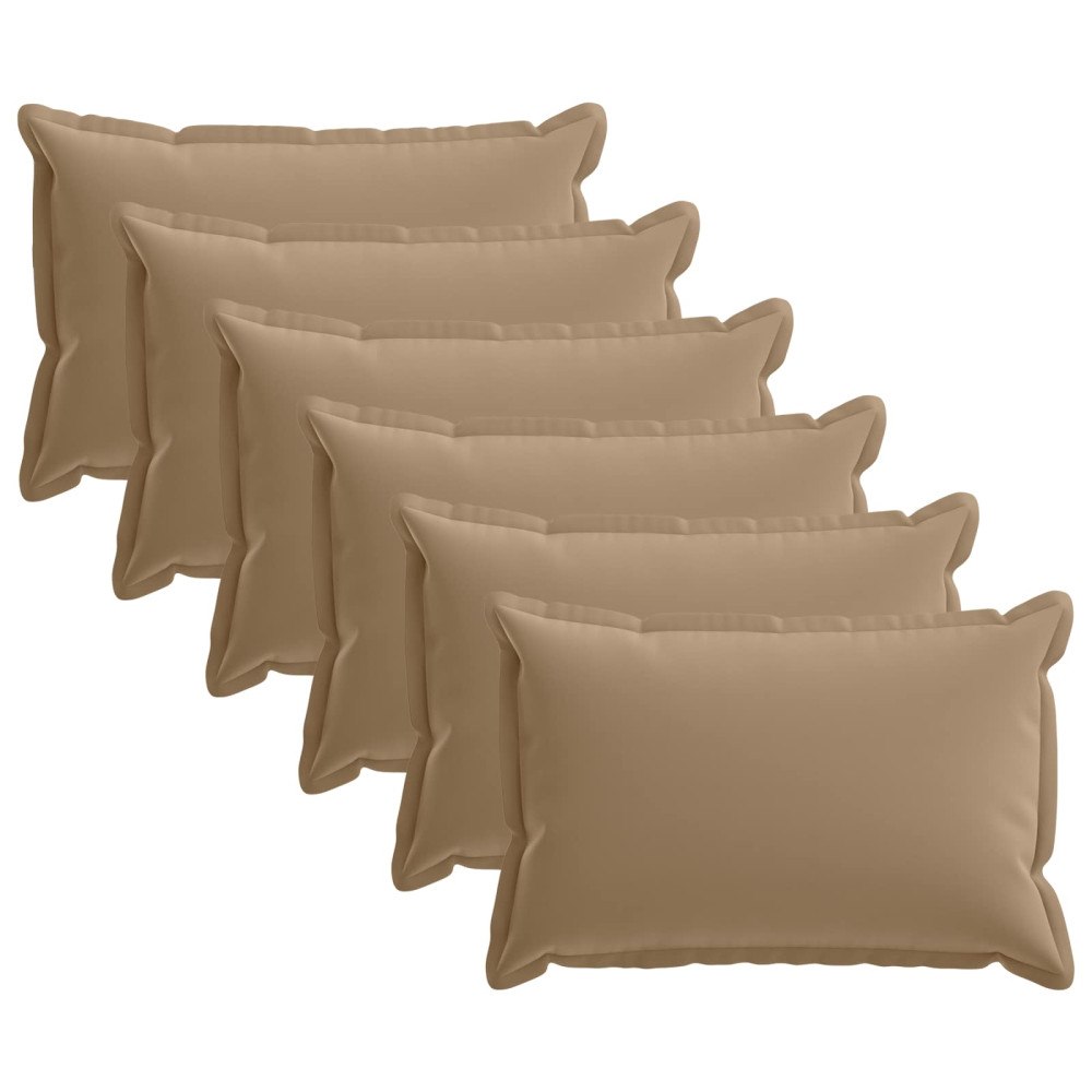 vidaXL Kuddöverdrag 6 st HOUTEN Taupe 40 x 60 cm Polyester