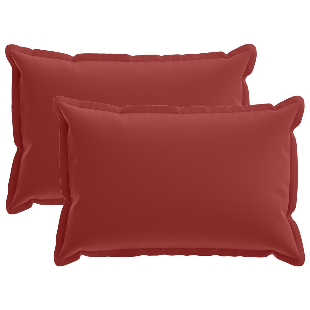 vidaXL Kuddöverdrag 2 st HOUTEN Vinröd 40 x 60 cm Polyester