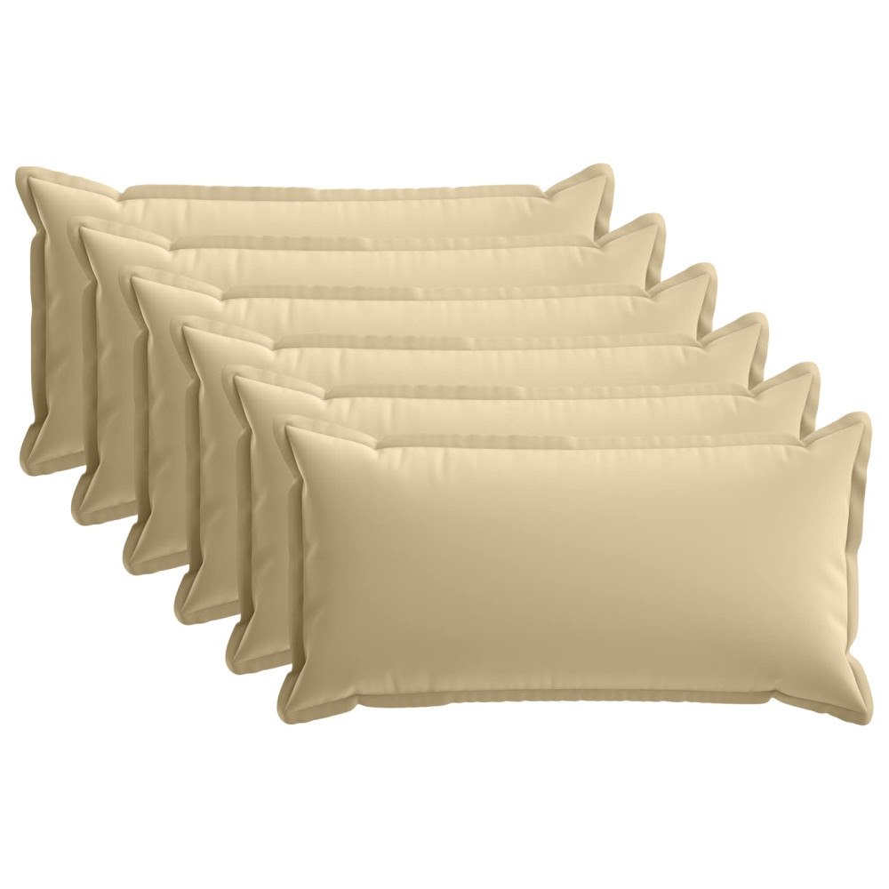 vidaXL Kuddöverdrag 6 st HOUTEN Beige 40 x 70 cm Polyester