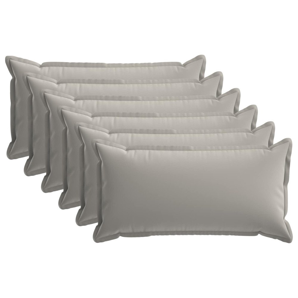 vidaXL Kuddöverdrag 6 st HOUTEN Grå 40 x 70 cm Polyester