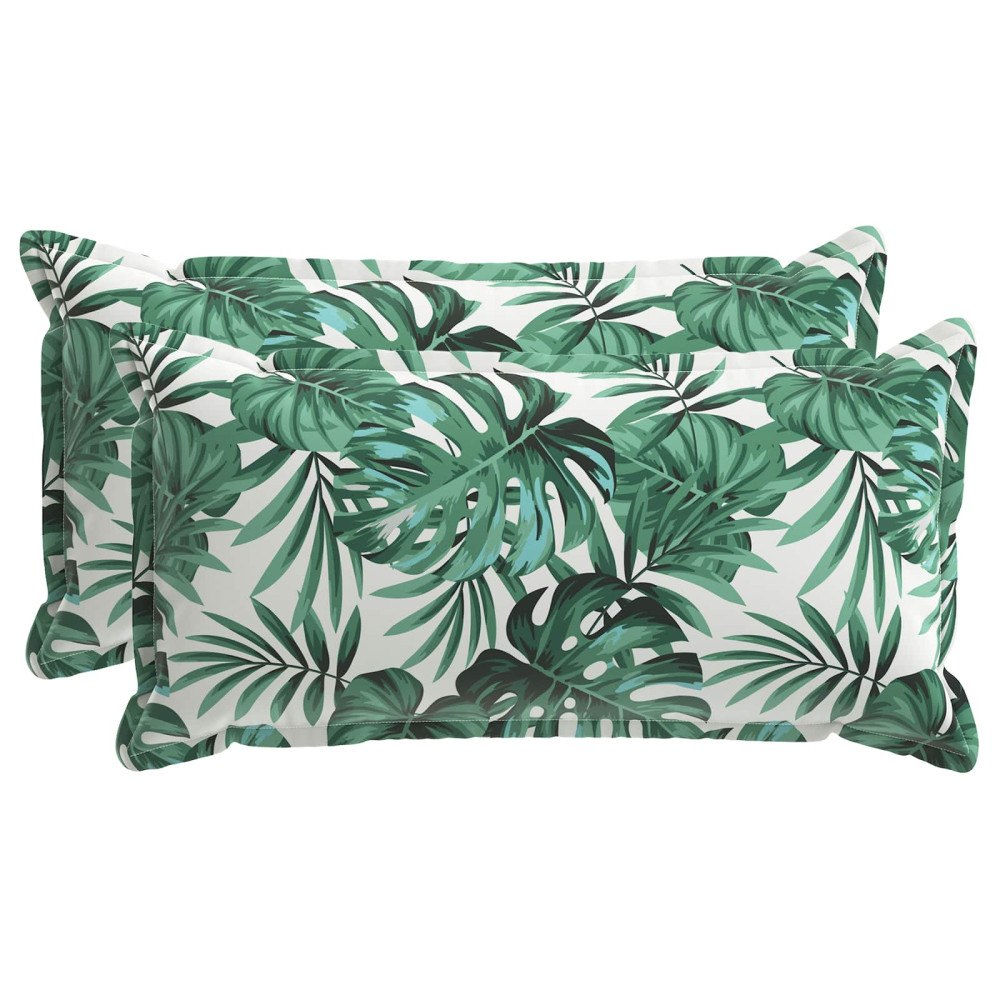 vidaXL Kuddöverdrag 2 st HOUTEN Bladmönster 40 x 70 cm Polyester