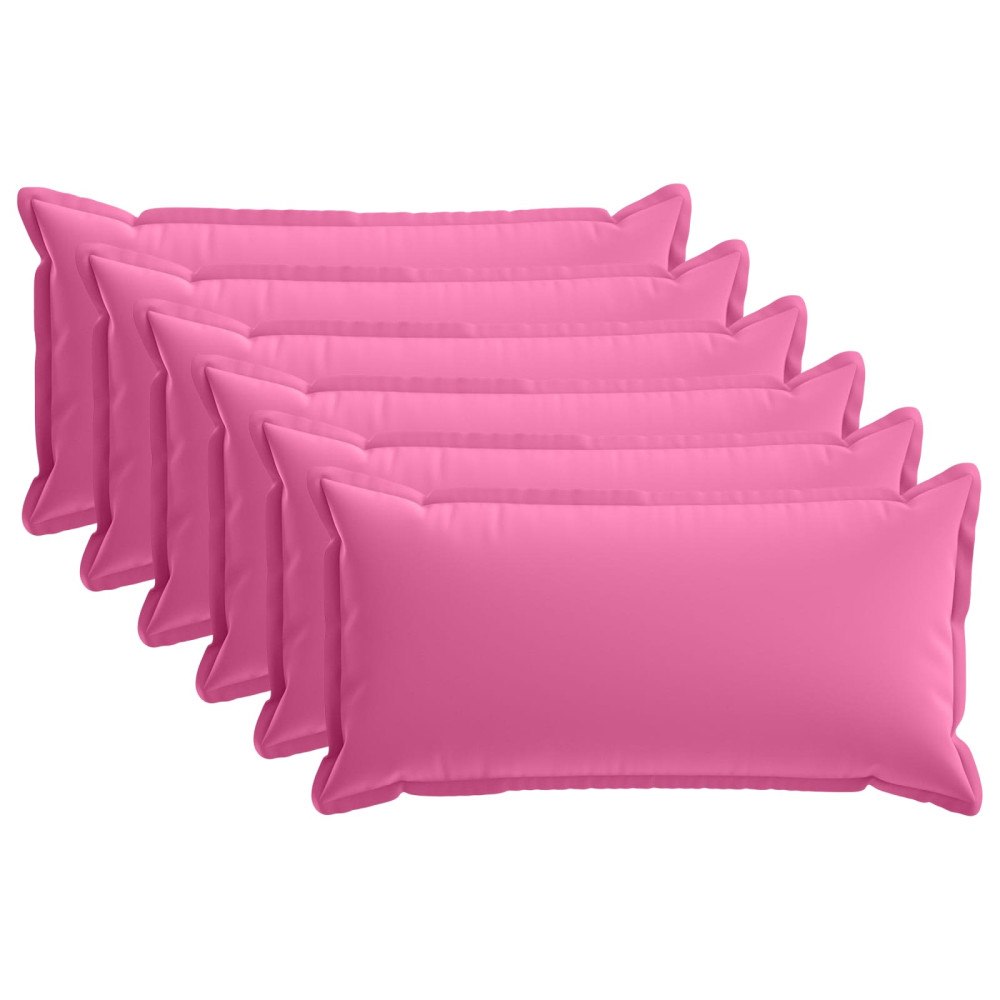 vidaXL Kuddöverdrag 6 st HOUTEN Rosa 40 x 70 cm Polyester