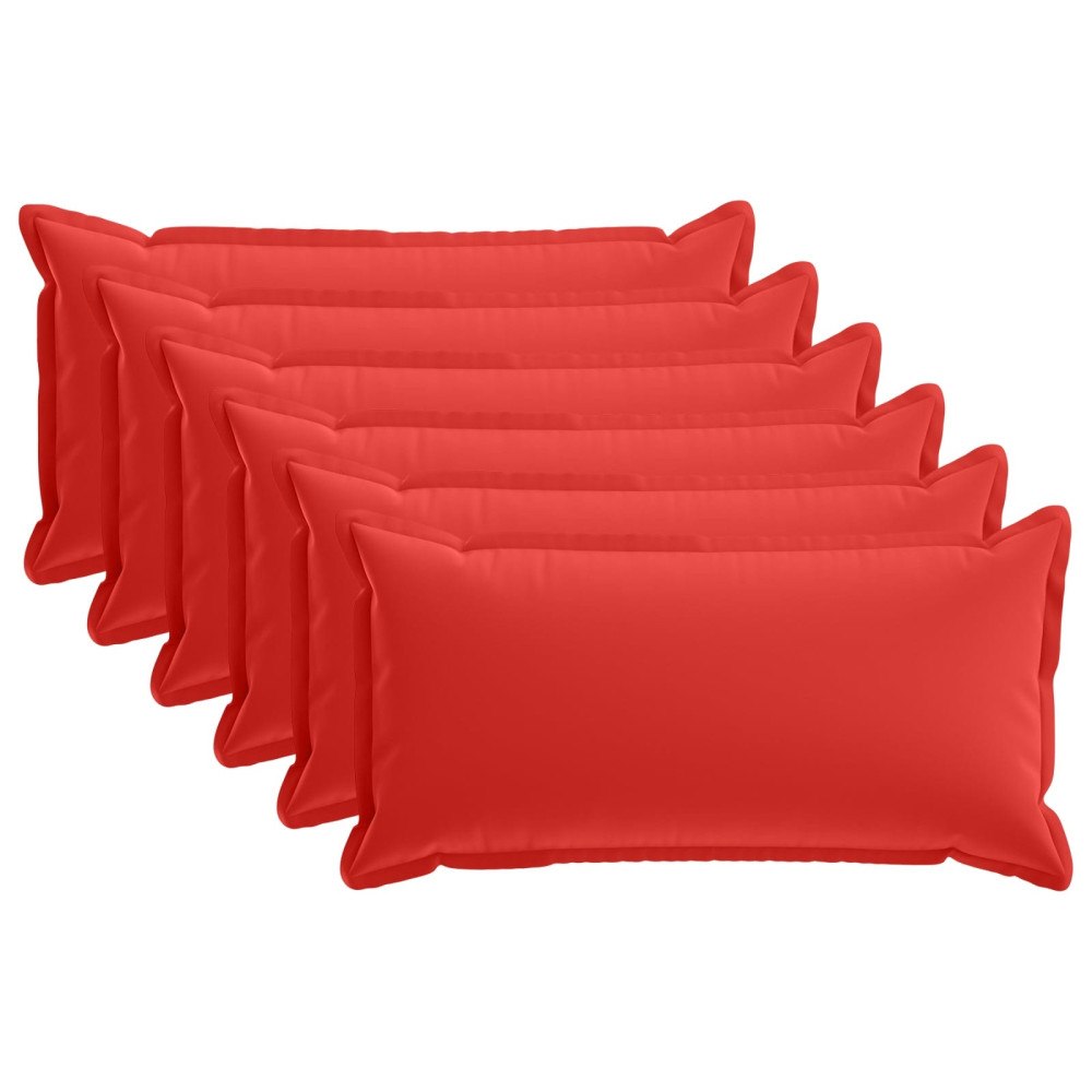 vidaXL Kuddöverdrag 6 st HOUTEN Röd 40 x 70 cm Polyester