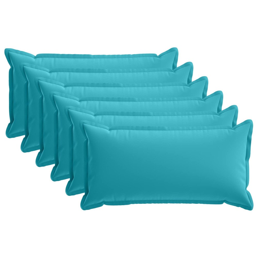 vidaXL Kuddöverdrag 6 st HOUTEN Turkos 40 x 70 cm Polyester