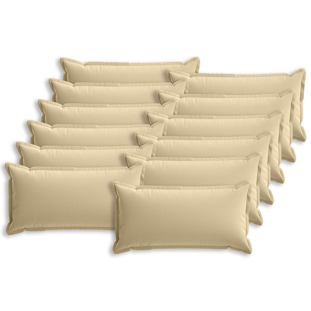 vidaXL Kuddöverdrag 12 st HOUTEN Beige 40 x 80 cm Polyester