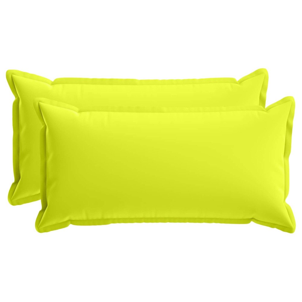 vidaXL Kuddöverdrag 2 st HOUTEN Klart grön. 40 x 80 cm Polyester