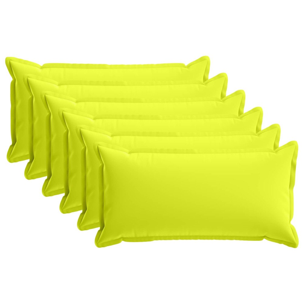 vidaXL Kuddöverdrag 6 st HOUTEN Klart grön. 40 x 80 cm Polyester