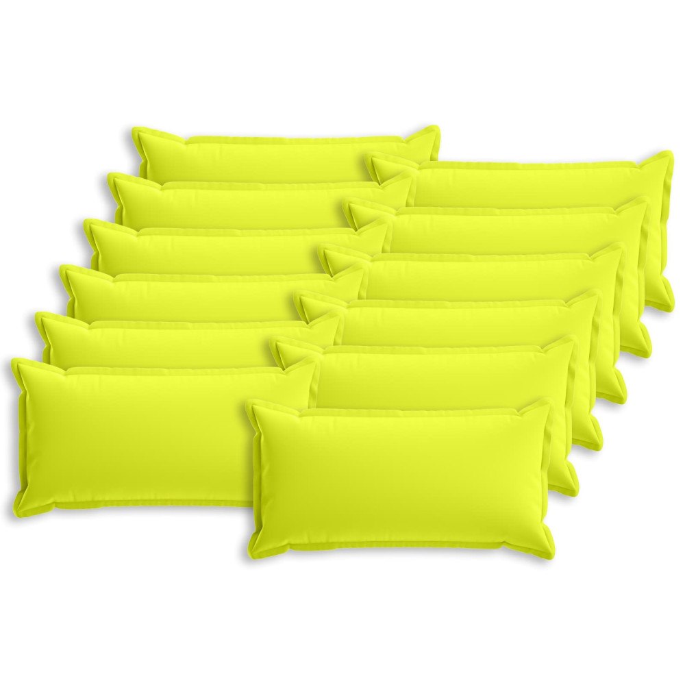 vidaXL Kuddöverdrag 12 st HOUTEN Klart grön. 40 x 80 cm Polyester