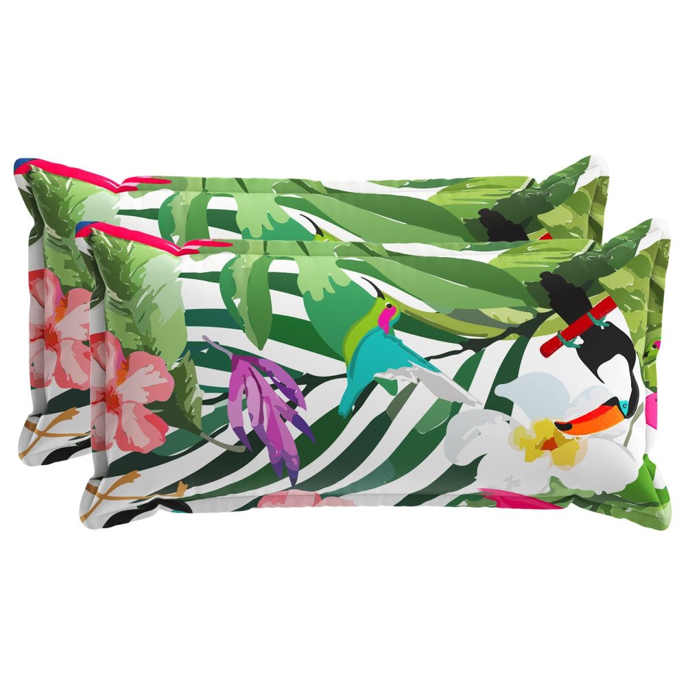 vidaXL Kuddöverdrag 2 st HOUTEN Svart 40 x 80 cm Polyester