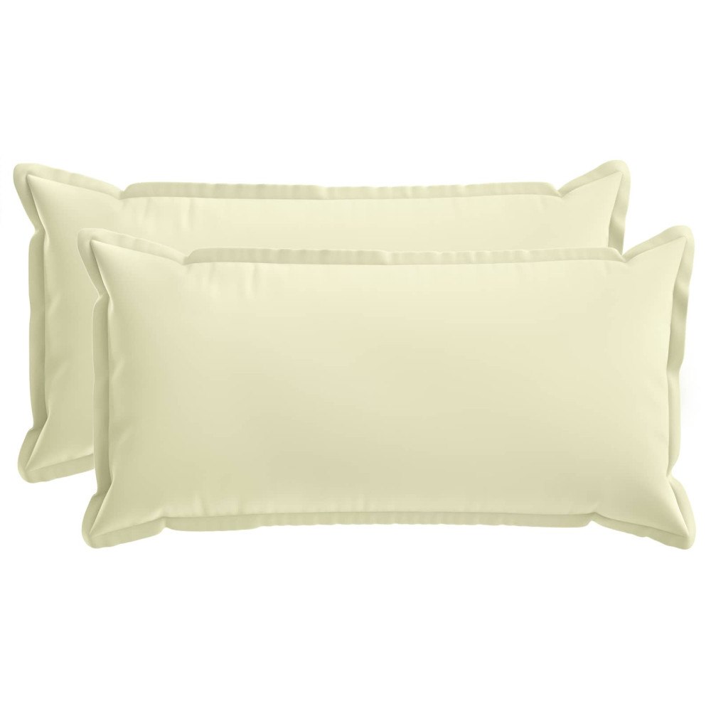 vidaXL Kuddöverdrag 2 st HOUTEN Gräddvit 40 x 80 cm Polyester