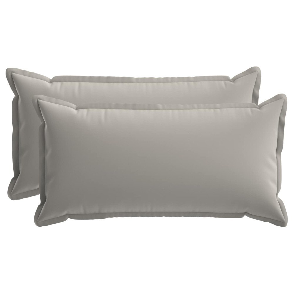vidaXL Kuddöverdrag 2 st HOUTEN Grå 40 x 80 cm Polyester