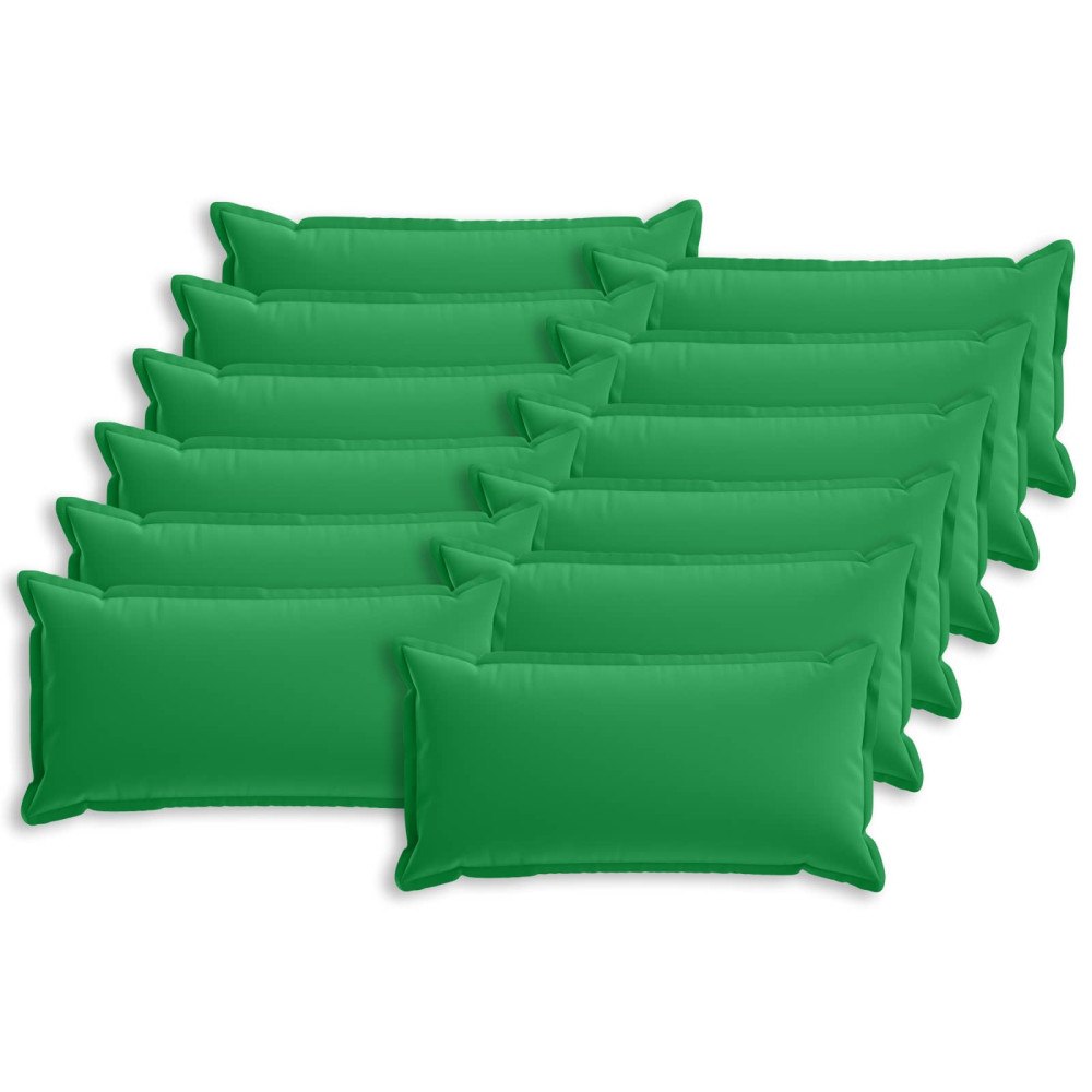 vidaXL Kuddöverdrag 12 st HOUTEN Grön 40 x 80 cm Polyester