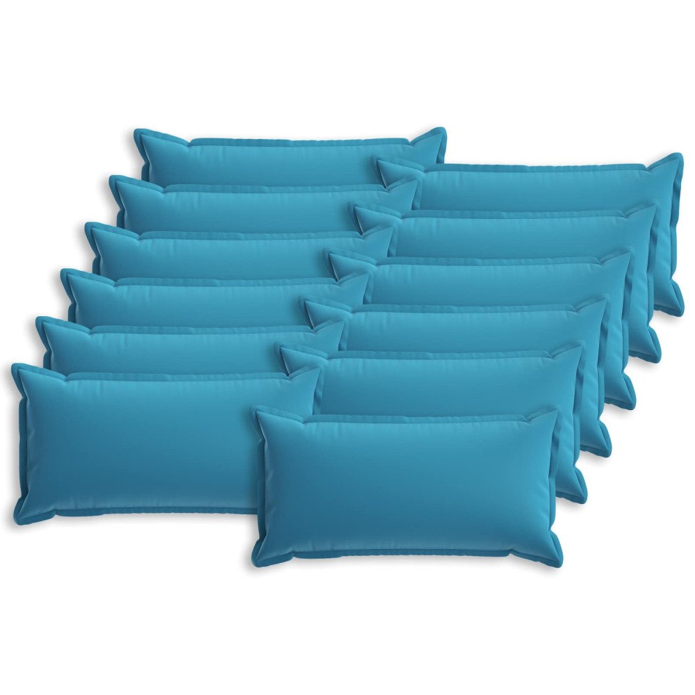vidaXL Kuddöverdrag 12 st HOUTEN Ljusblå 40 x 80 cm Polyester