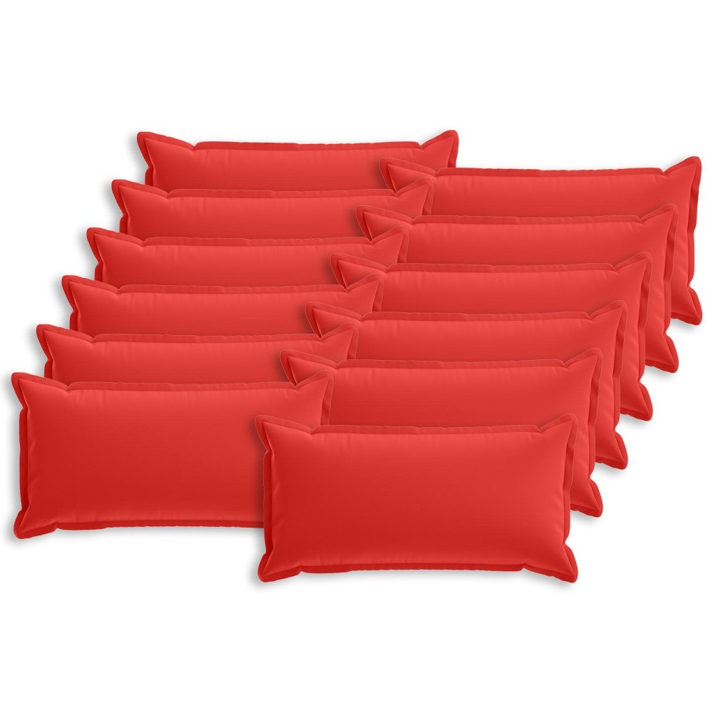 vidaXL Kuddöverdrag 12 st HOUTEN Röd 40 x 80 cm Polyester