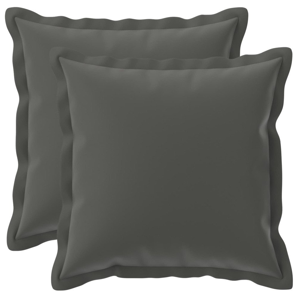 vidaXL Kuddöverdrag 2 st HOUTEN Antracit 45 x 45 cm Polyester