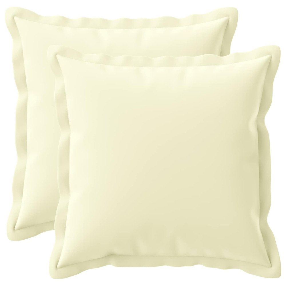 vidaXL Kuddöverdrag 2 st HOUTEN Gräddvit 45 x 45 cm Polyester