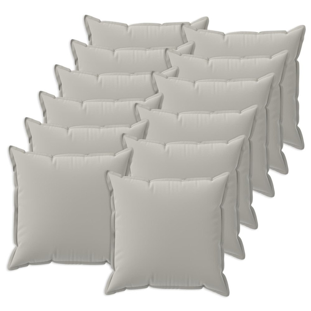 vidaXL Kuddöverdrag 12 st HOUTEN Grå 50 x 50 cm Polyester