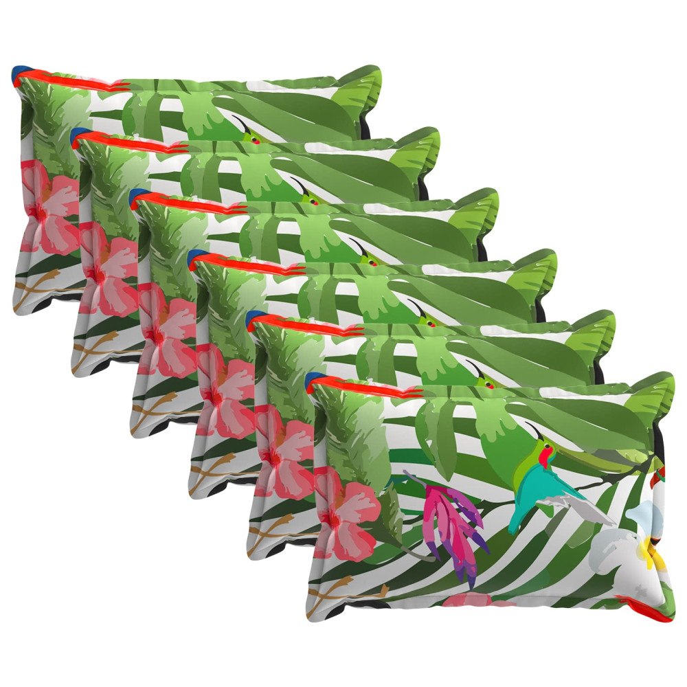 vidaXL Kuddöverdrag 6 st HOUTEN Svart 50 x 70 cm Polyester