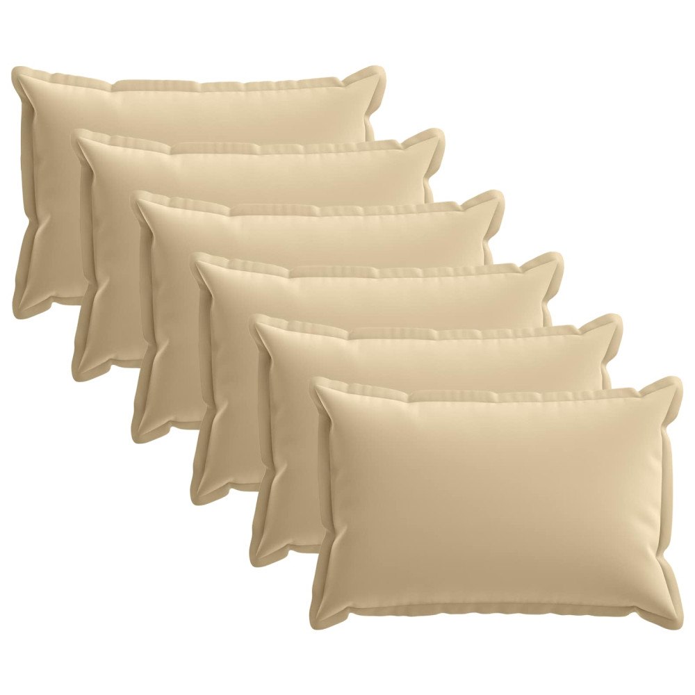 vidaXL Kuddöverdrag 6 st HOUTEN Beige 50 x 75 cm Polyester