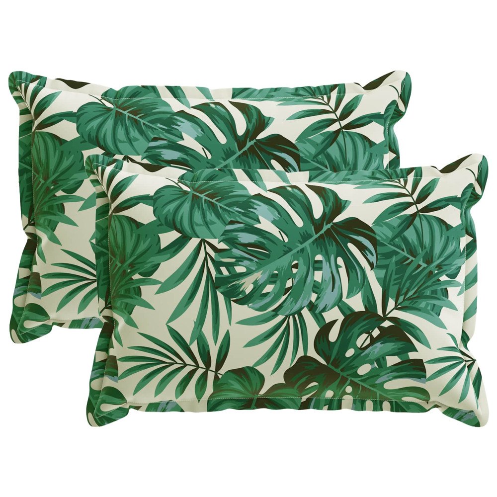 vidaXL Kuddöverdrag 2 st HOUTEN Bladmönster 50 x 75 cm Polyester