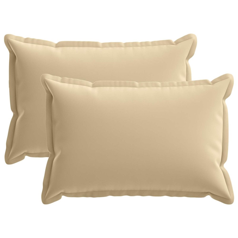 vidaXL Kuddöverdrag 2 st HOUTEN Beige 50 x 80 cm Polyester
