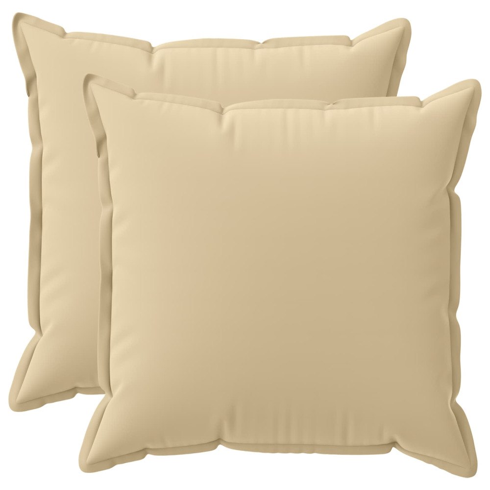 vidaXL Kuddöverdrag 2 st HOUTEN Beige 55 x 55 cm Polyester
