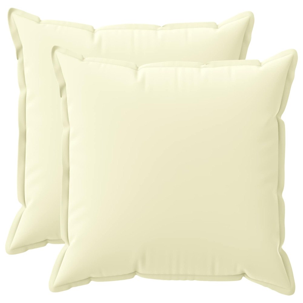 vidaXL Kuddöverdrag 2 st HOUTEN Gräddvit 55 x 55 cm Polyester
