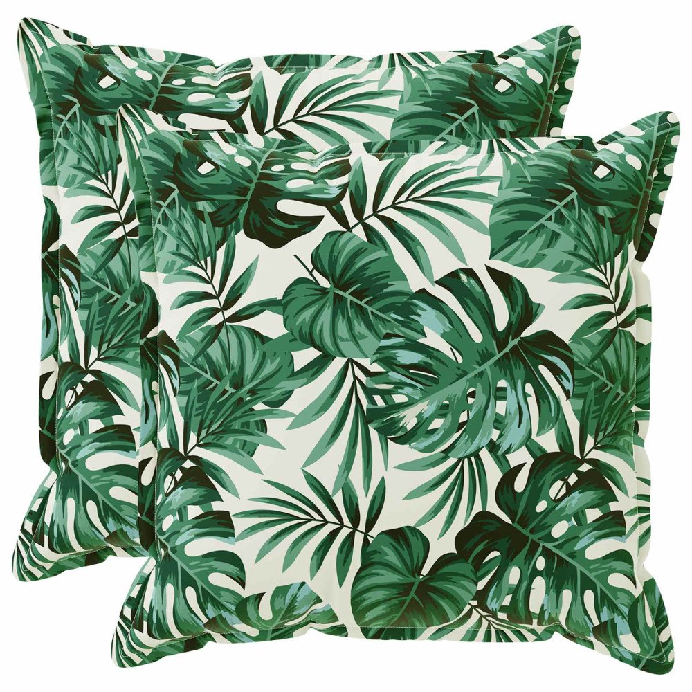 vidaXL Kuddöverdrag 2 st HOUTEN Bladmönster 55 x 55 cm Polyester