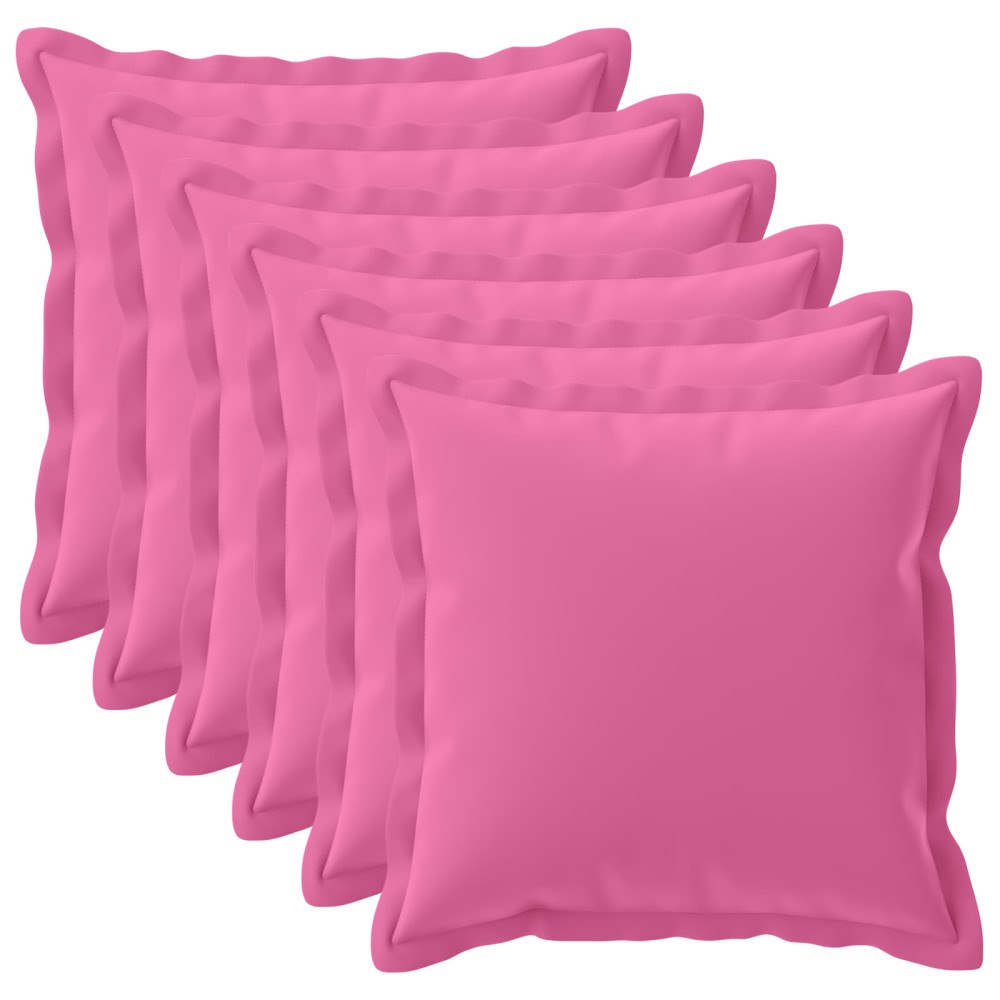 vidaXL Kuddöverdrag 6 st HOUTEN Rosa 60 x 60 cm Polyester