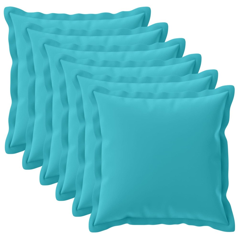 vidaXL Kuddöverdrag 6 st HOUTEN Turkos 60 x 60 cm Polyester