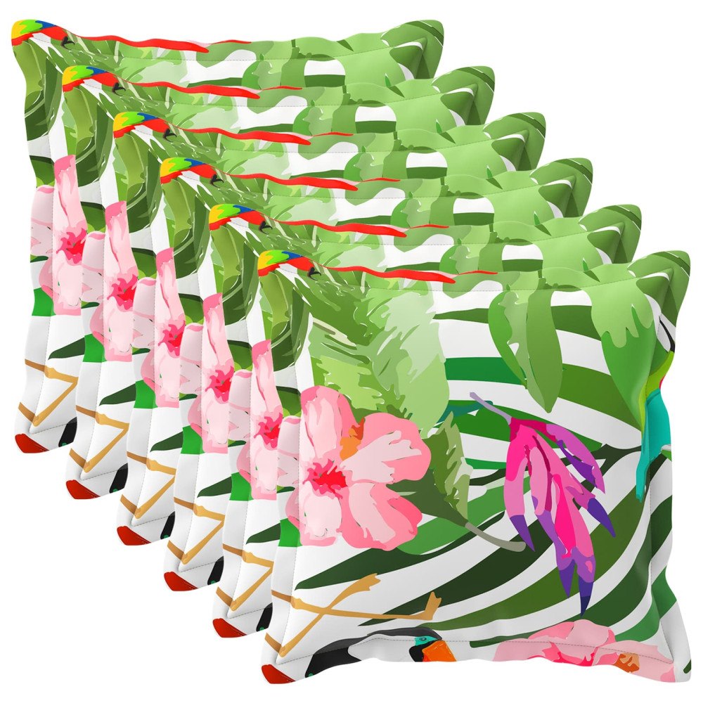vidaXL Kuddöverdrag 6 st HOUTEN Svart 65 x 65 cm Polyester