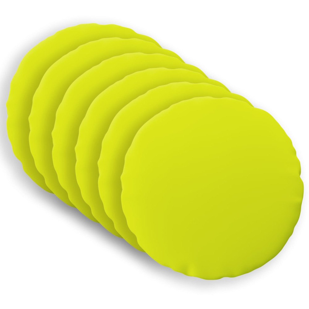 vidaXL Kuddöverdrag 6 st HEERLEN Klart grön. Ø 30 cm Polyester