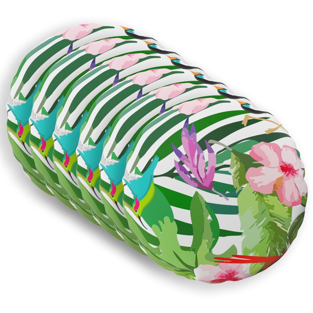 vidaXL Kuddöverdrag 6 st HEERLEN Svart Ø 30 cm Polyester