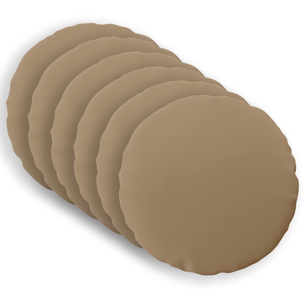 vidaXL Kuddöverdrag 6 st HEERLEN Taupe Ø 30 cm Polyester