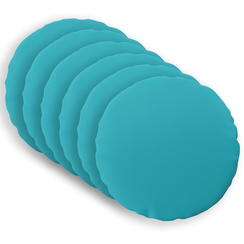 vidaXL Kuddöverdrag 6 st HEERLEN Turkos Ø 30 cm Polyester