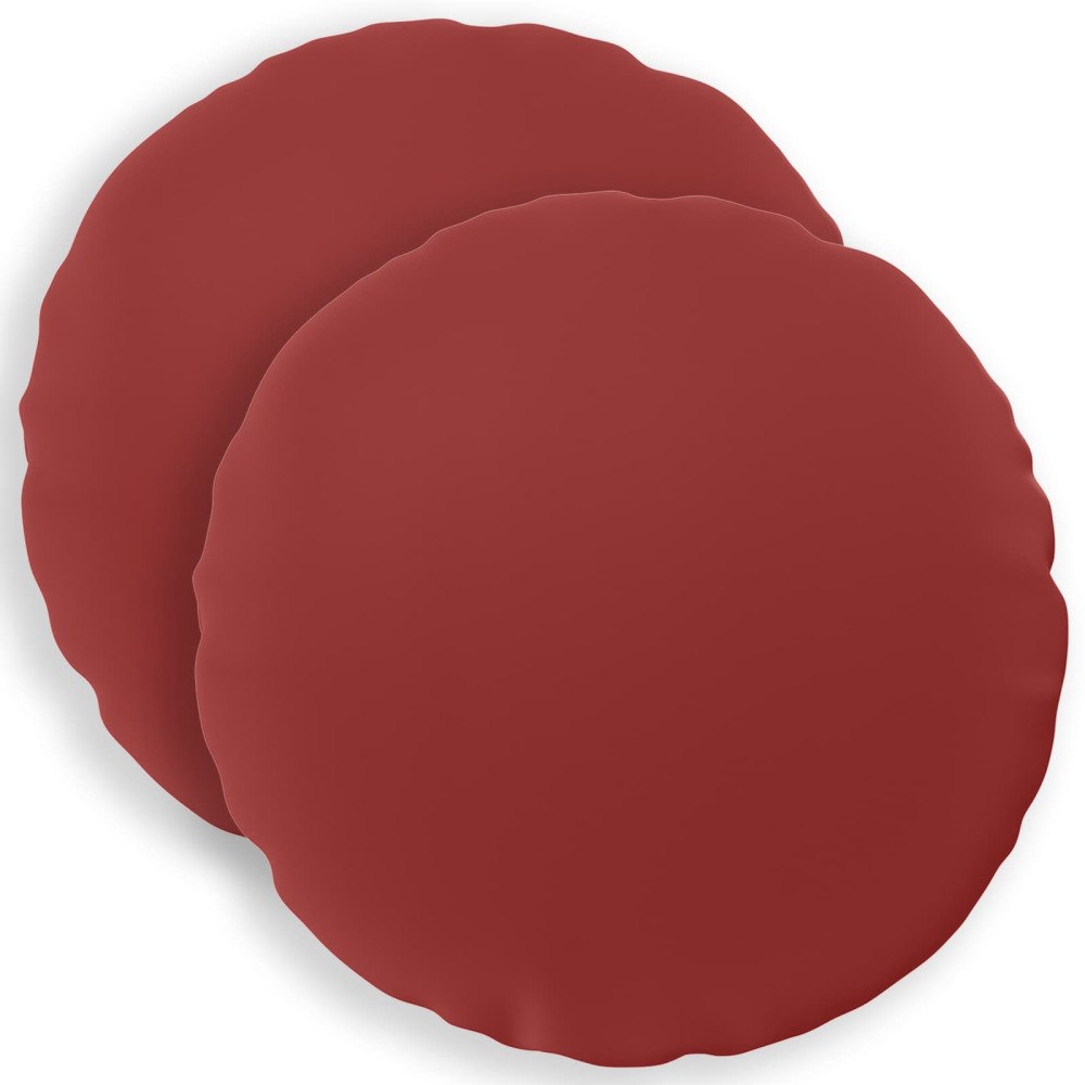 vidaXL Kuddöverdrag 2 st HEERLEN Vinröd Ø 30 cm Polyester
