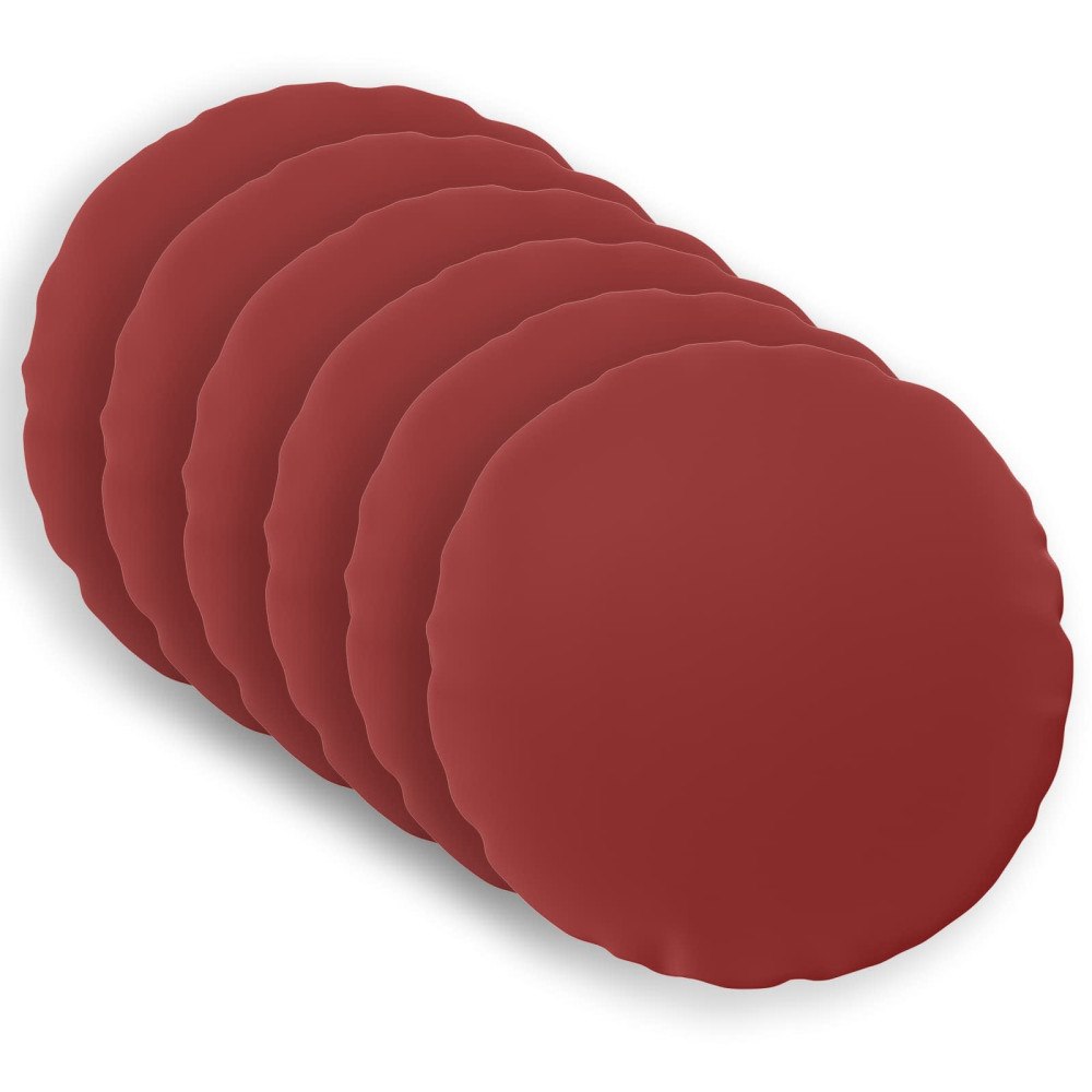 vidaXL Kuddöverdrag 6 st HEERLEN Vinröd Ø 30 cm Polyester