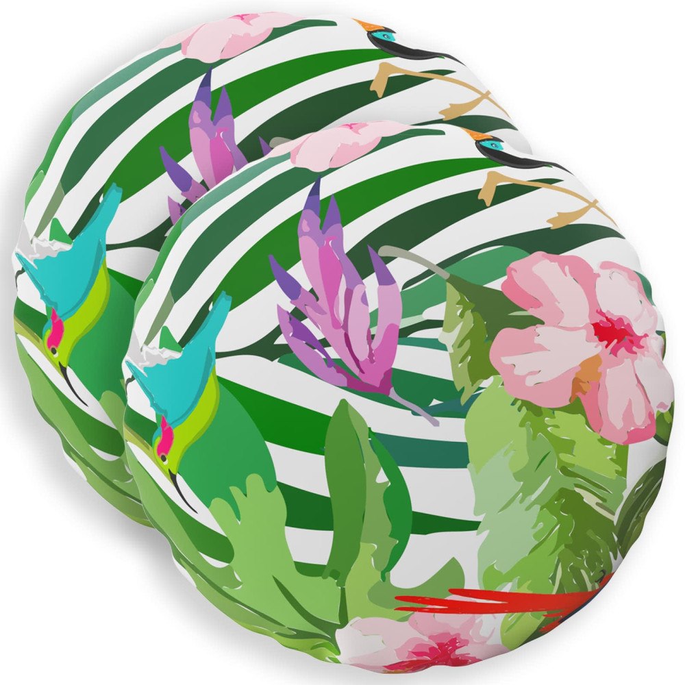 vidaXL Kuddöverdrag 2 st HEERLEN Svart Ø 40 cm Polyester