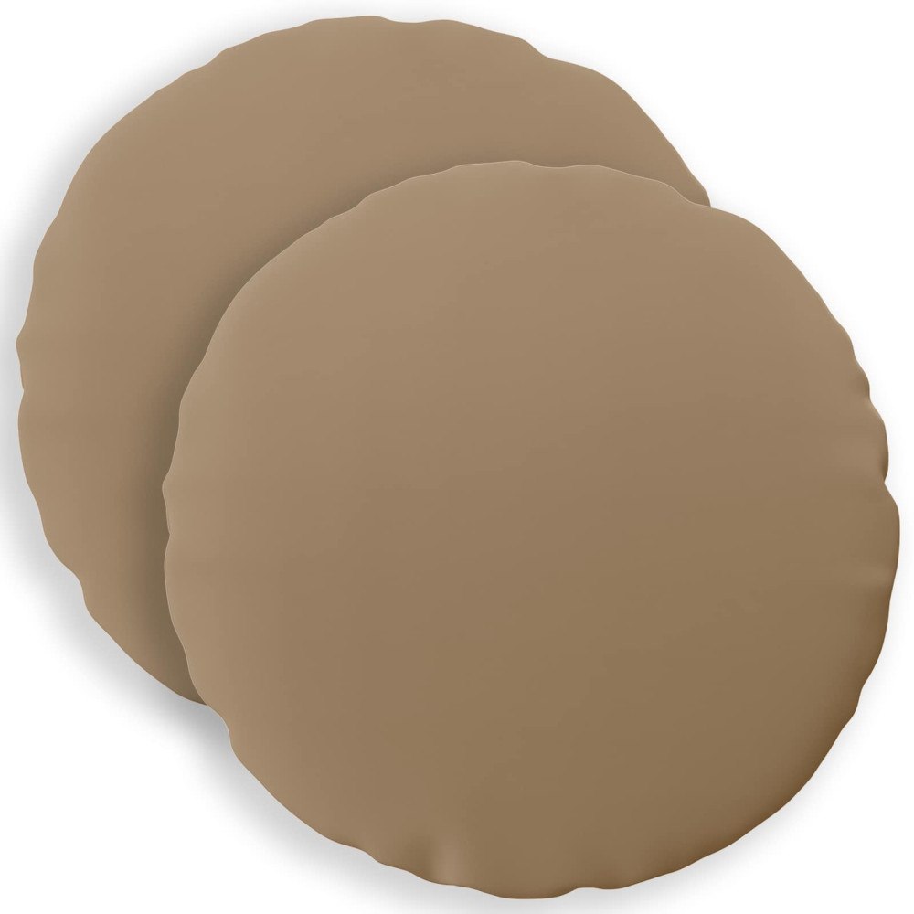 vidaXL Kuddöverdrag 2 st HEERLEN Taupe Ø 50 cm Polyester